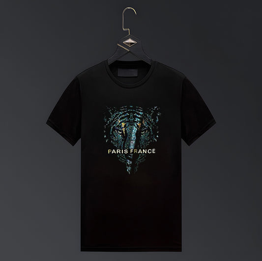 Pack Of 2 Luxury Cotton T-shirts (PARIS+TIGER 1)